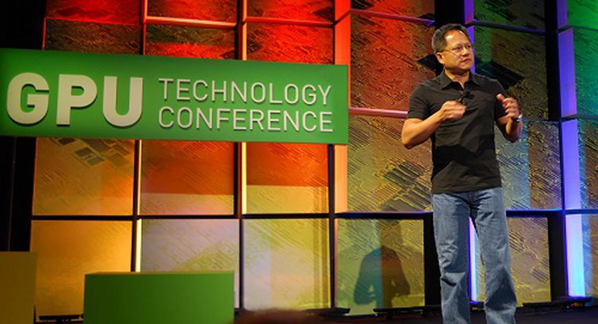 And there he is, NVDIA CEO Jen-Hsun Huang and his opening speech on the only technology conference dedicated to the advancement of GPU technology and also the only developers' conference for programming of GPUs.
