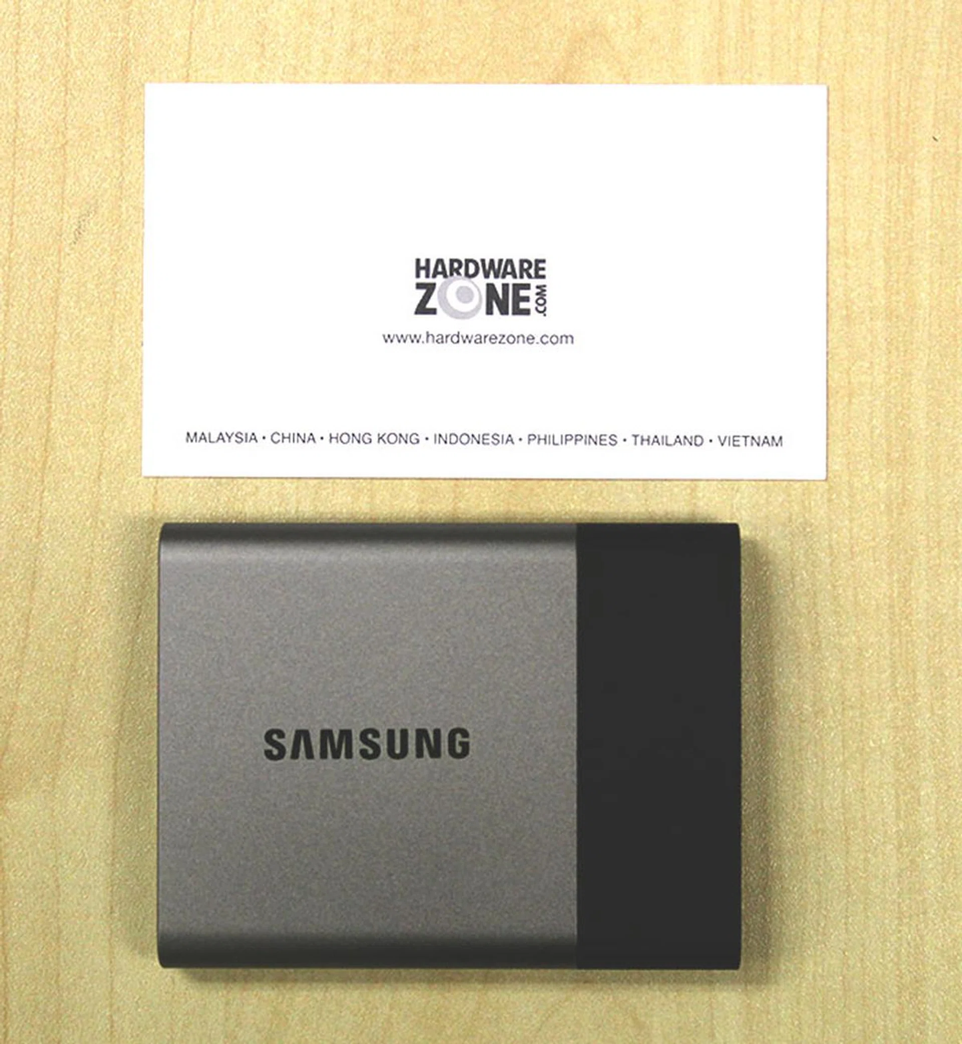 It's really compact! Here it is next to a typical name card.