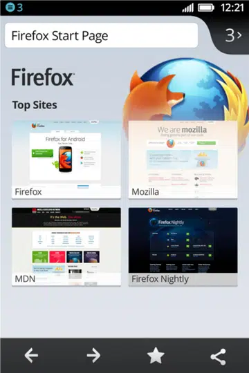 Screenshot of the Firefox OS (Image source: Mozilla)