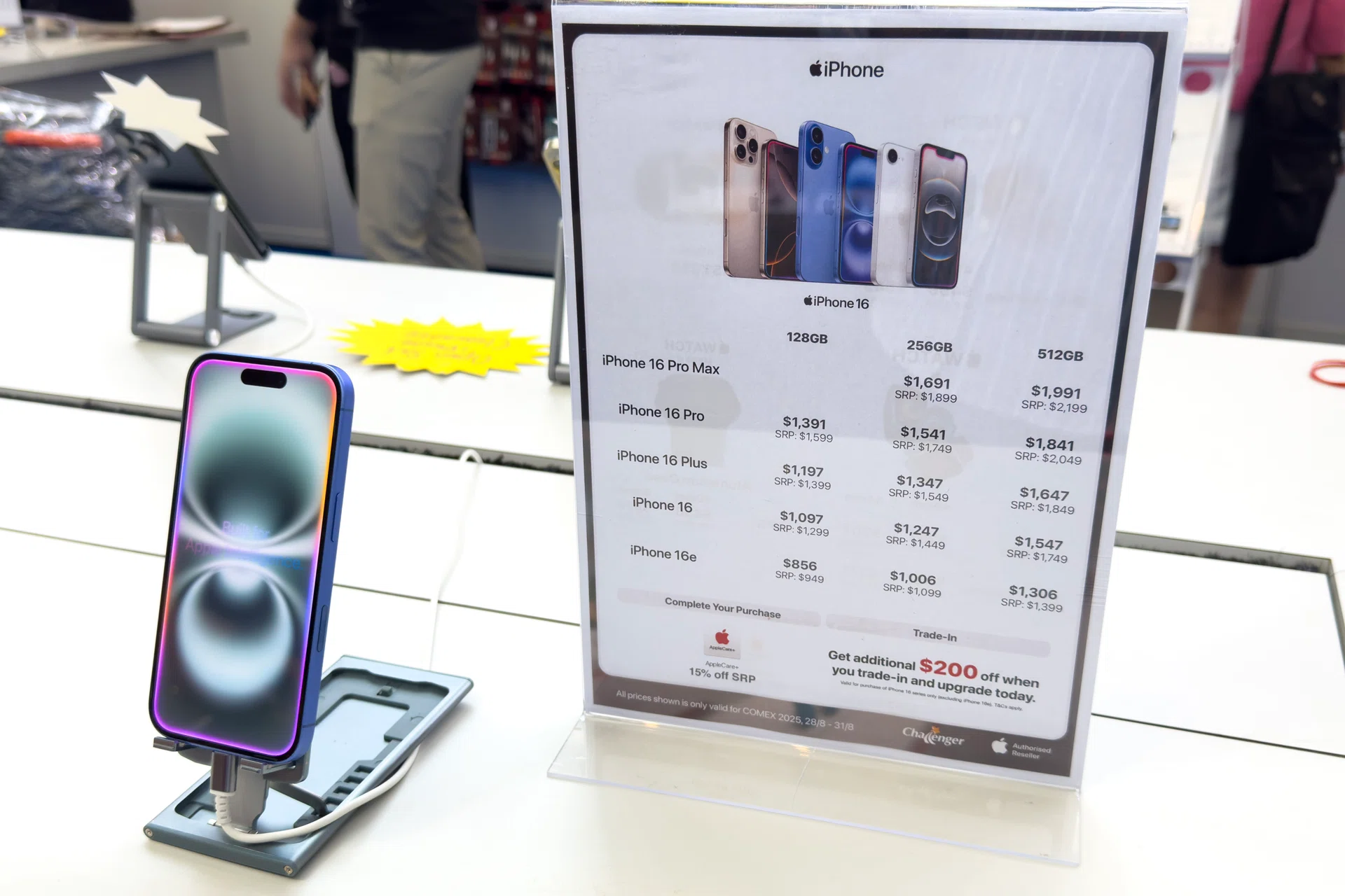 iphone 16 challenger booth 305 level 3 suntec convention centre comex 2025