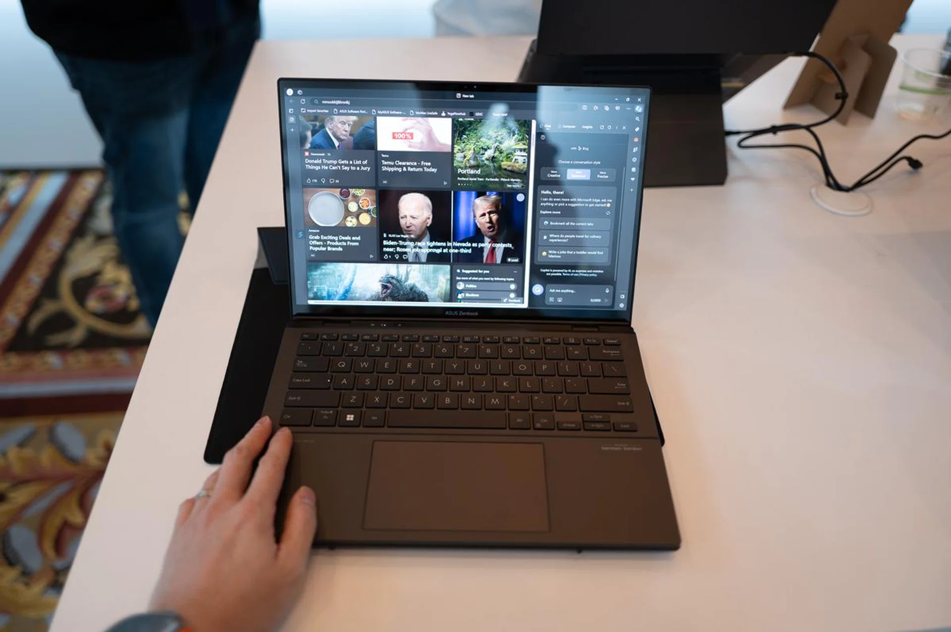 The laptop can be used in a 'traditional' form factor too.