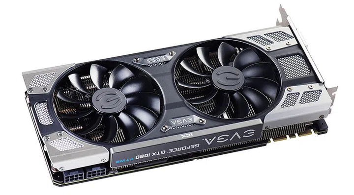 The EVGA GeForce GTX 1080 FTW2 features two 8-pin PCIe connectors. (Image Source: EVGA)