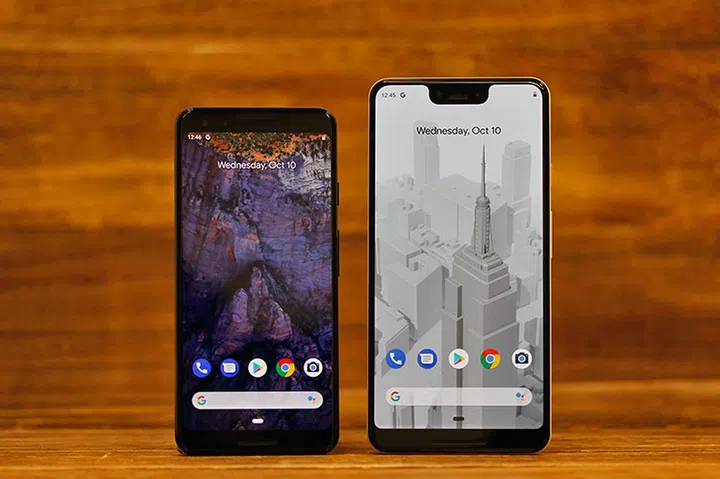 The Google Pixel 3 and Pixel 3 XL.