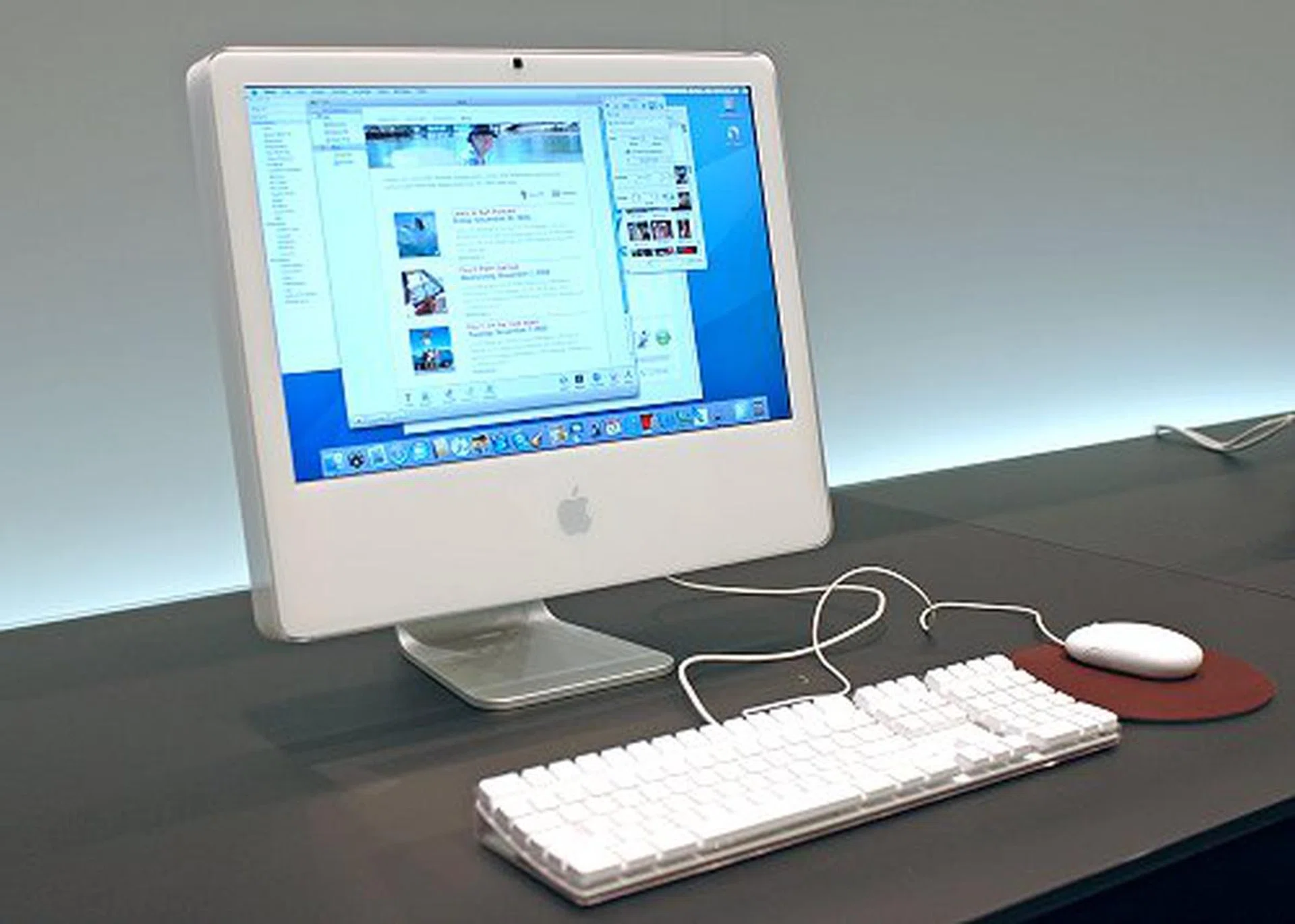 The iMac with Intel Core Duo Processor will replace the iMac G5. Though they look alike, the newcomer has a whole lot of processing muscle to offer.