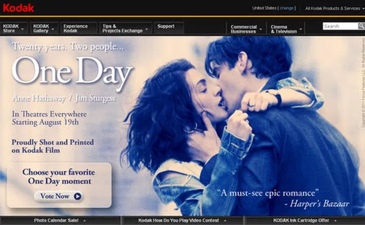 Source: Screenshot taken from Kodak.com