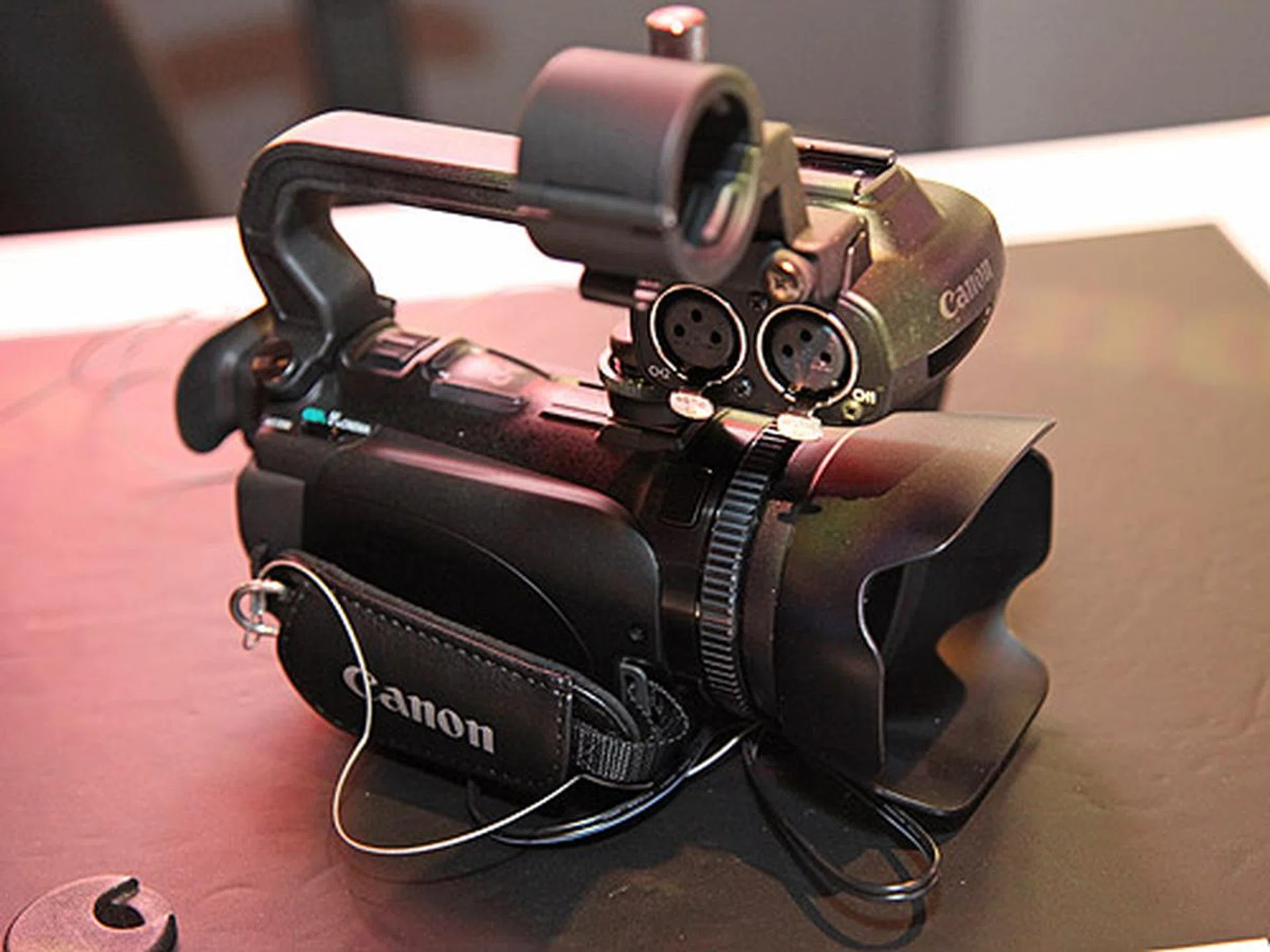 The new XA10 Professional Camcorder Full HD 1080p using an AVCHD codec. The compact XA10 includes a detachable handle for low-angle shooting and portability while its functionality is further enhanced with the addition of XLR inputs and an external microphone holder. A Genuine Canon 10x HD Video Lens delivers a wide, flexible zoom range (35mm equivalent range 30.4mm-304mm).