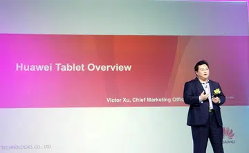 Victor Xu, Chief Marketing Officer, was on stage to introduce the MediaPad.