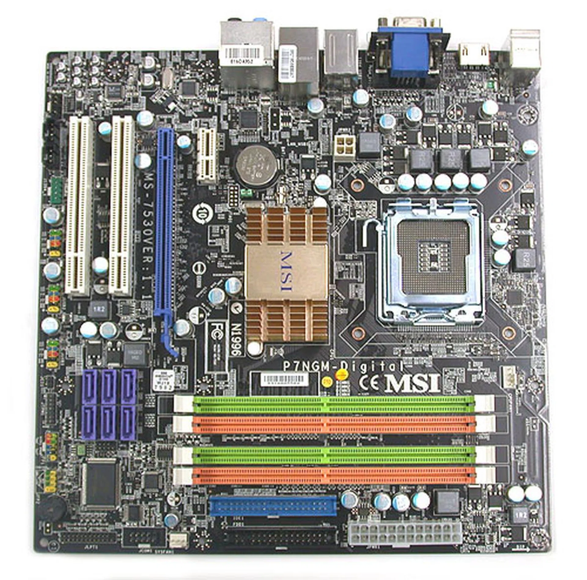 The MSI P7NGM-Digital comes in a standard micro-ATX form factor, which means sacrificing some expansion slots.