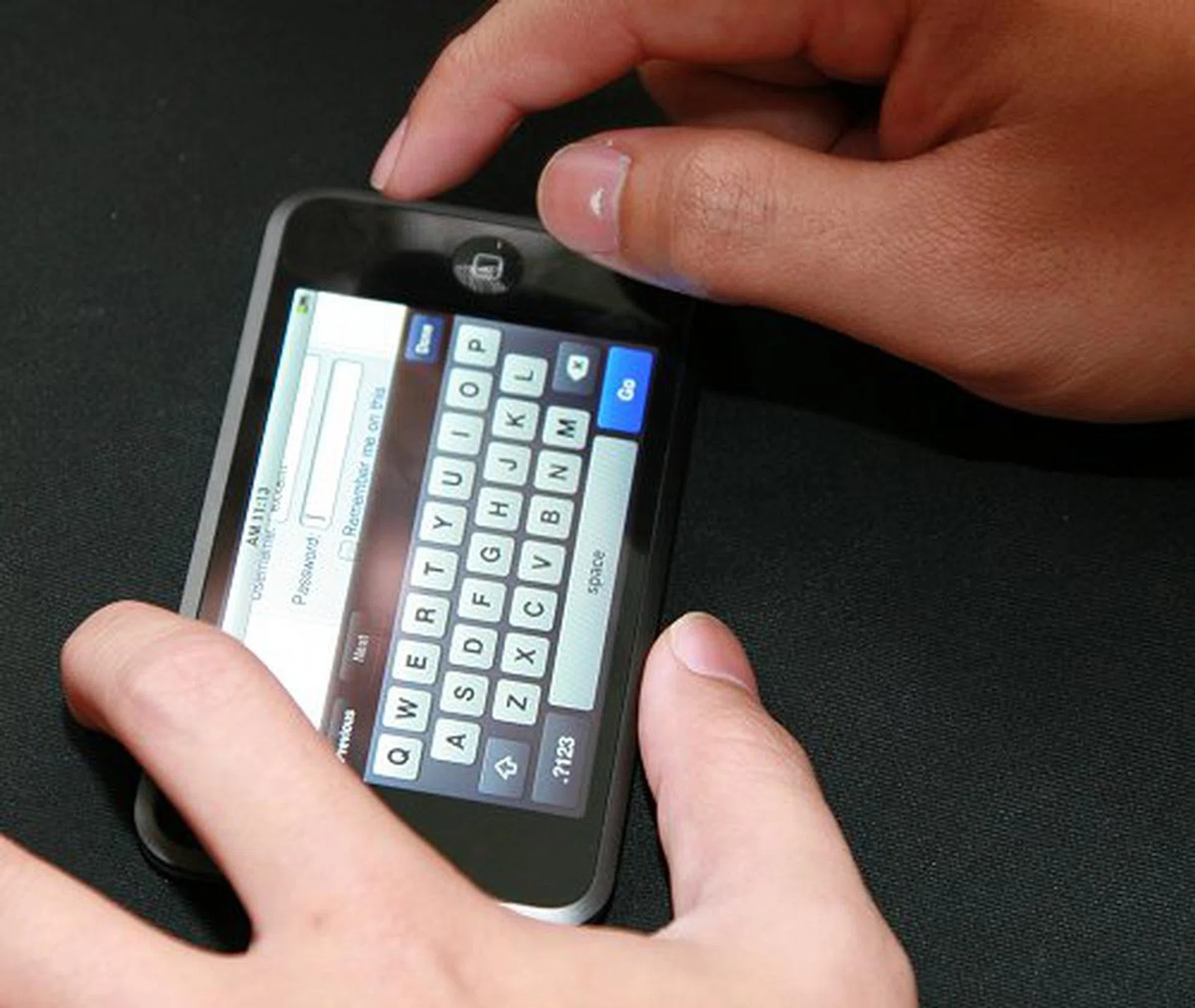 Entering web addresses using the multi-touch keyboard was really easy.
