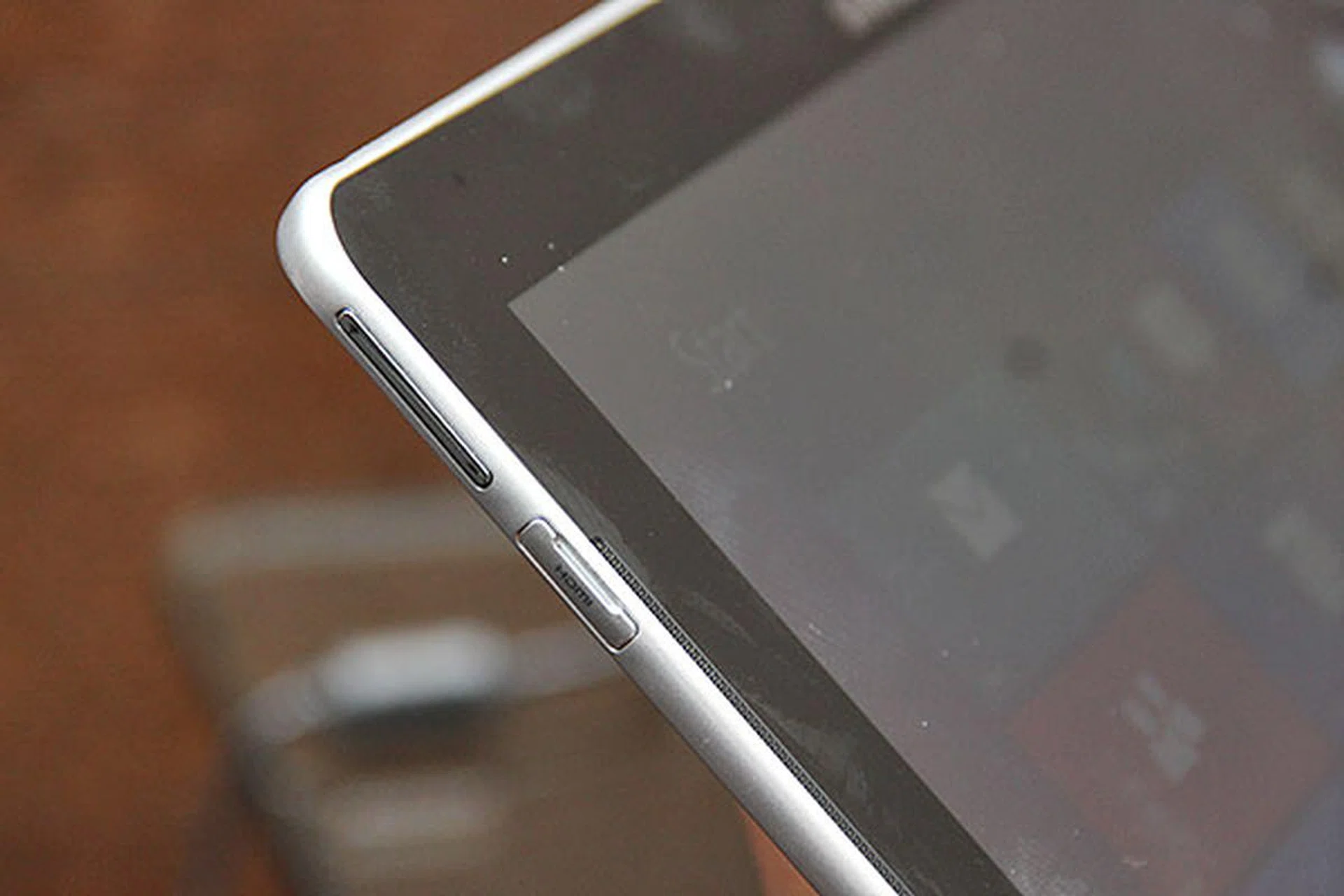 The mHDMI port is found on the left hand side of the tablets.