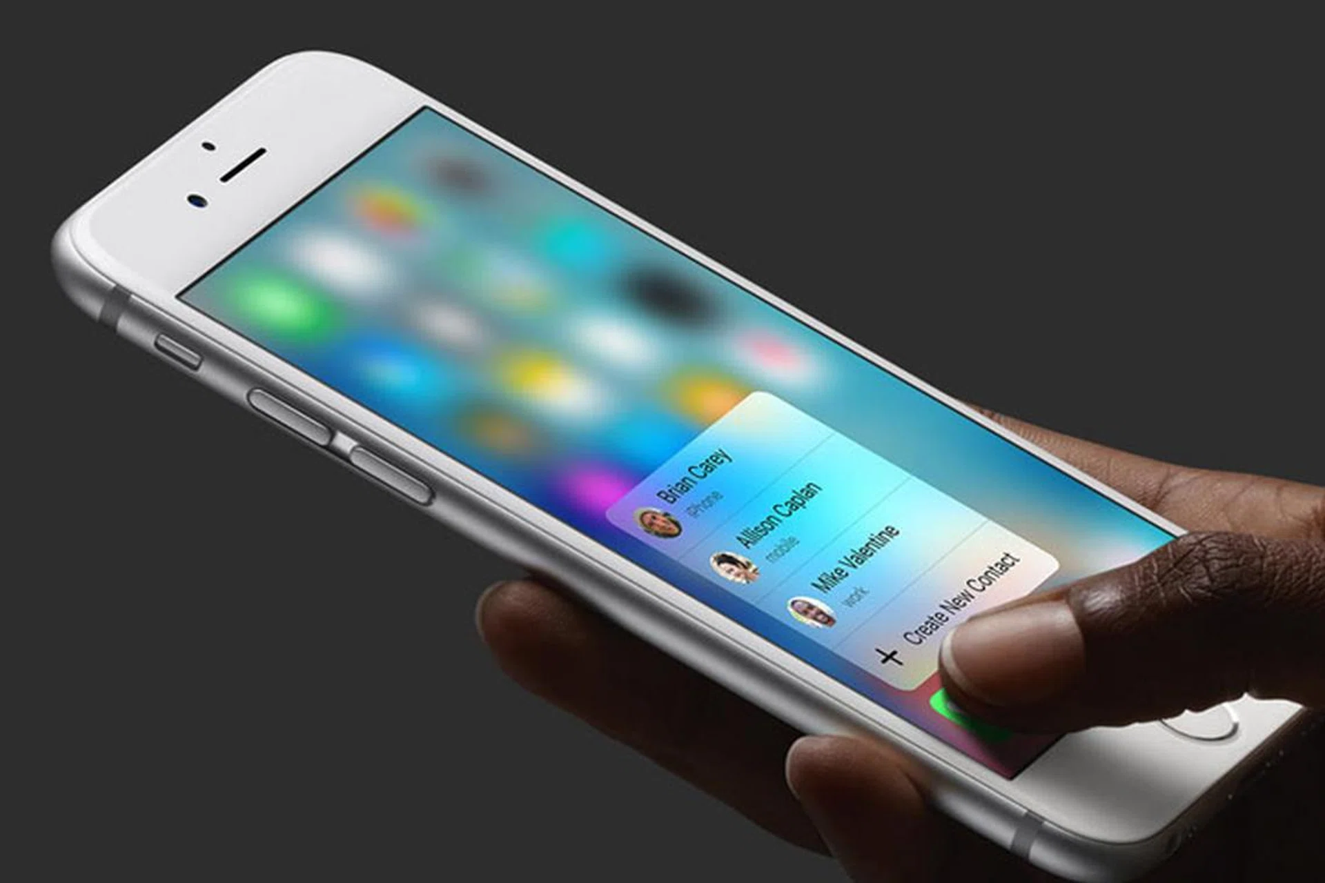 Apple introduced 3D Touch on the iPhone 6s and 6s Plus in 2015.
