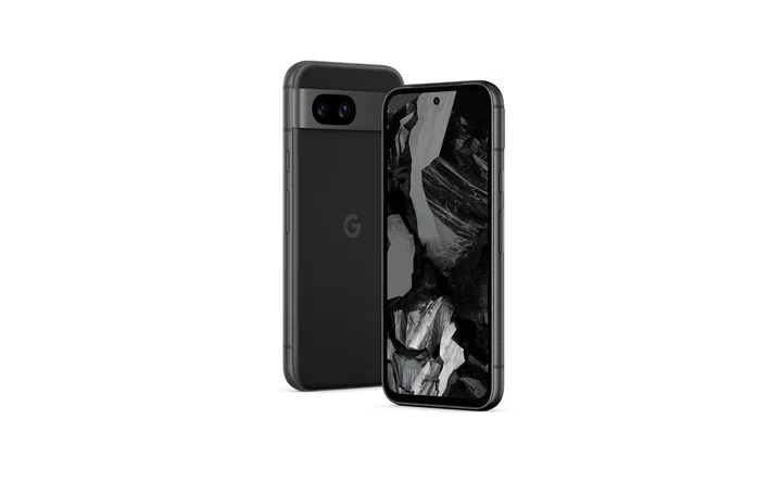Google Pixel 8a in Obsidian colourway.