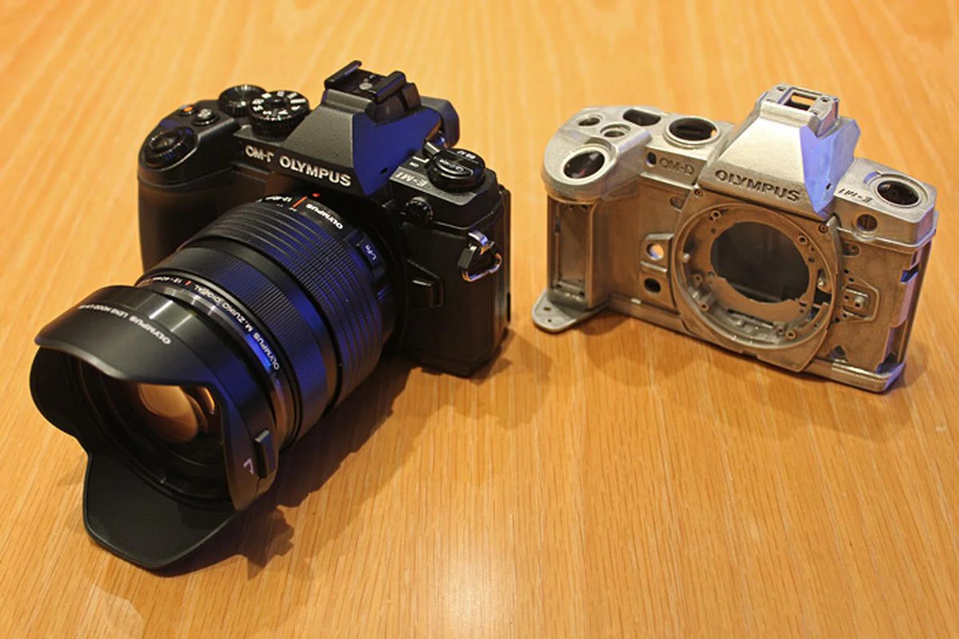 The Olympus OM-D E-M1 with the new 12-40mm f/2.8 lens and its magnesium alloy frame.