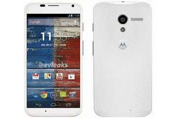 The Moto X will come in white and black, and possibly more custom colors. (Image source: @evleaks.)
