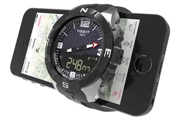 The Tissot Smart-Touch can be paired with a smartphone, and its hands and dial can be used for navigation. (Image Source: Tissot)