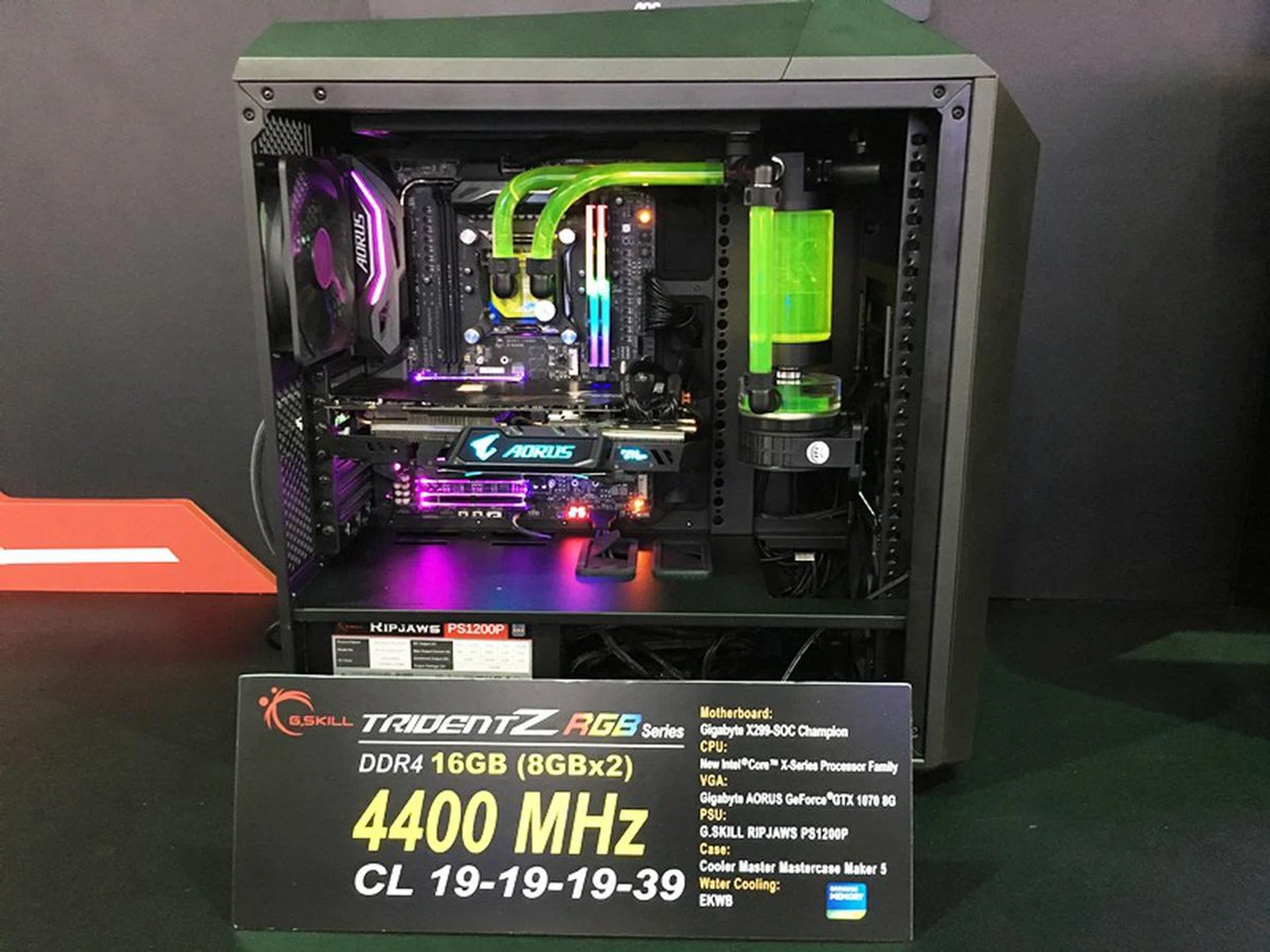 g.skill, gskill, memory modules, ram, kits, geekbench3, 3dmark11, cinebench r15, computex 2017, trident z, ddr4, intel core x-series, processor, liquid nitrogen, ln2, roberto sannino, rsannino, asrock, x299 oc formula, motherboard, gigabyte, x299 soc champion, intel x299, overclocking, asus, prime x299-deluxe, evga sc17, gaming laptop 