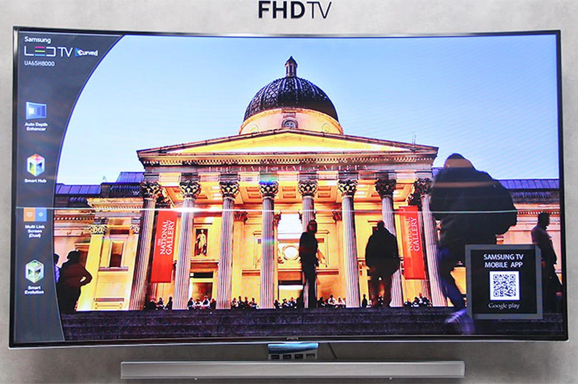 The curved H8000 replaces the popular F8000 (which is flat) in the Series 8 lineup.