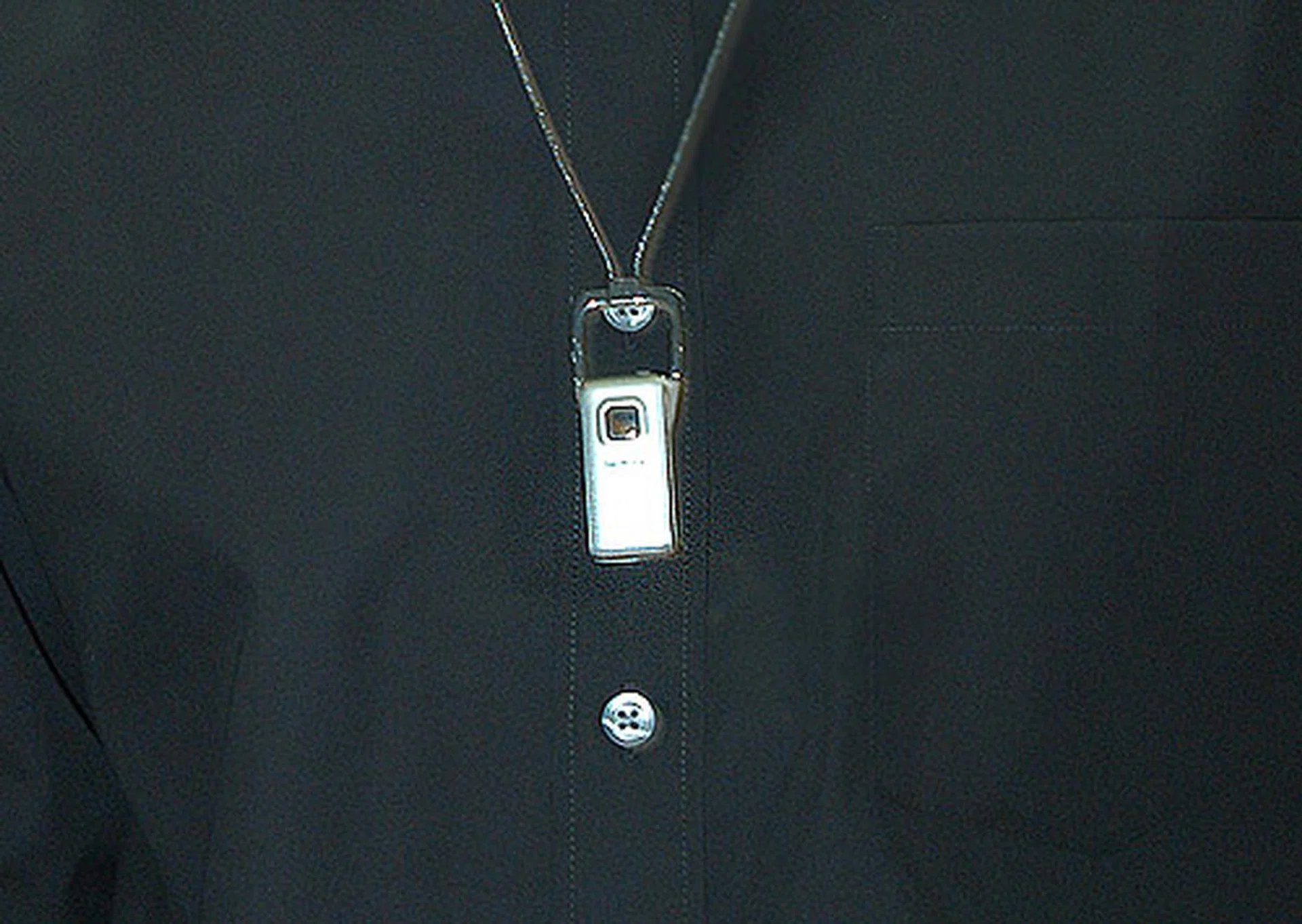 The latest Bluetooth Earpiece from Nokia, approximately only the size of two buttons....