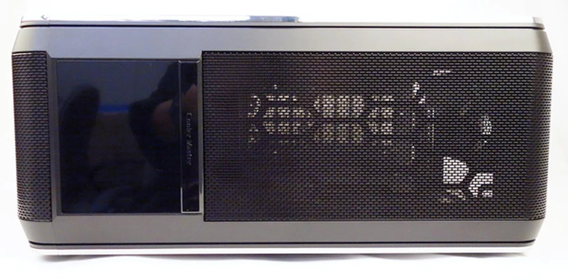 The top removable perforated cover allows mounting additional fans or a radiator at the top of the chassis.