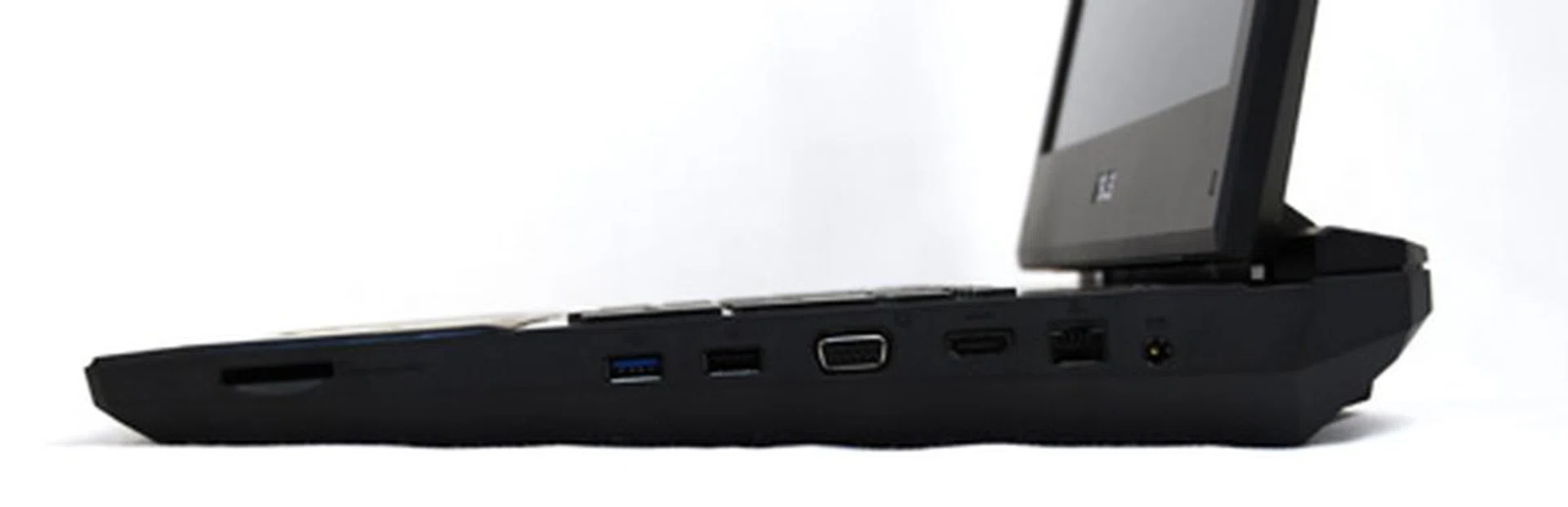 The sloping keyboard theoretically makes typing more comfortable.