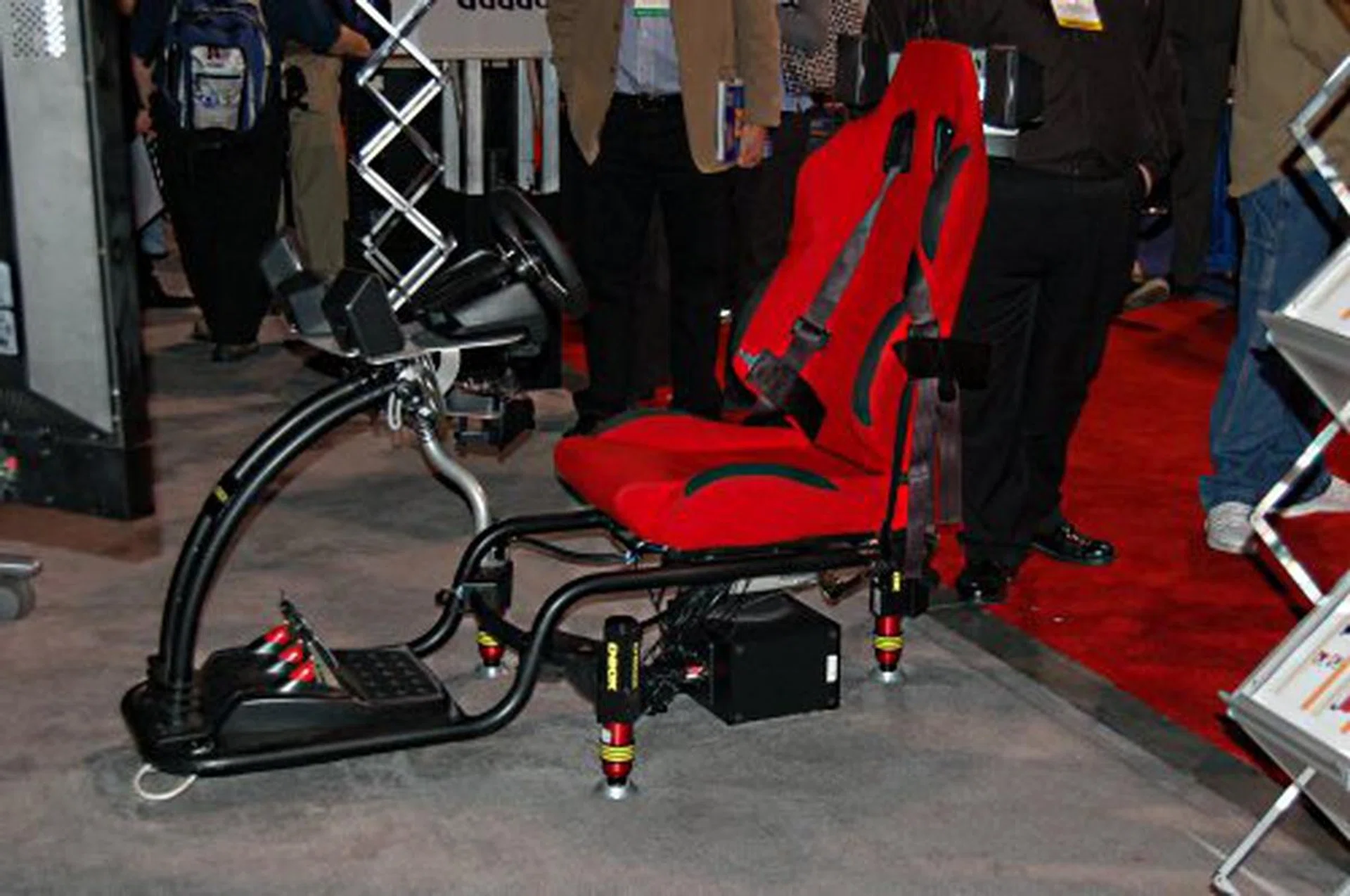  D-Box was around again at this year's CES showcasing their Motion Code hardware. These gaming chairs are able to offer up to 2Gs of acceleration and real-time response in racing and flight simulators. What we were really hoping to see was their FPS chair, but that seems to still be in development. Next year hopefully.  