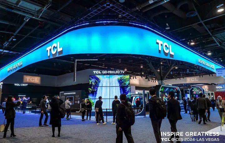 TCL's CES 2024 booth. Image source: TCL. 