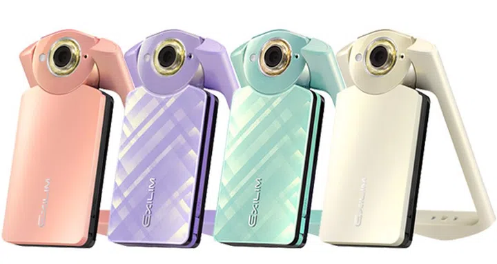 The Exilim EX-TR60 is available in Pink, Violet, Green and Gold.