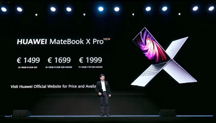 Pricing for the MateBook X Pro in the European market.