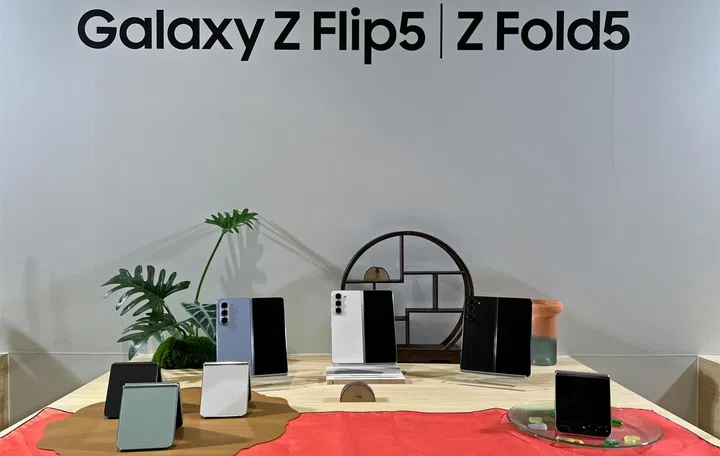 Samsung Galaxy Z Flip5 and Galaxy Z Fold5 in Seoul, South Korea.