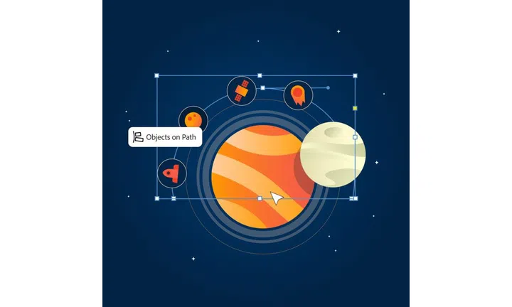 Illustrator Objects on Path. Photo: Adobe.