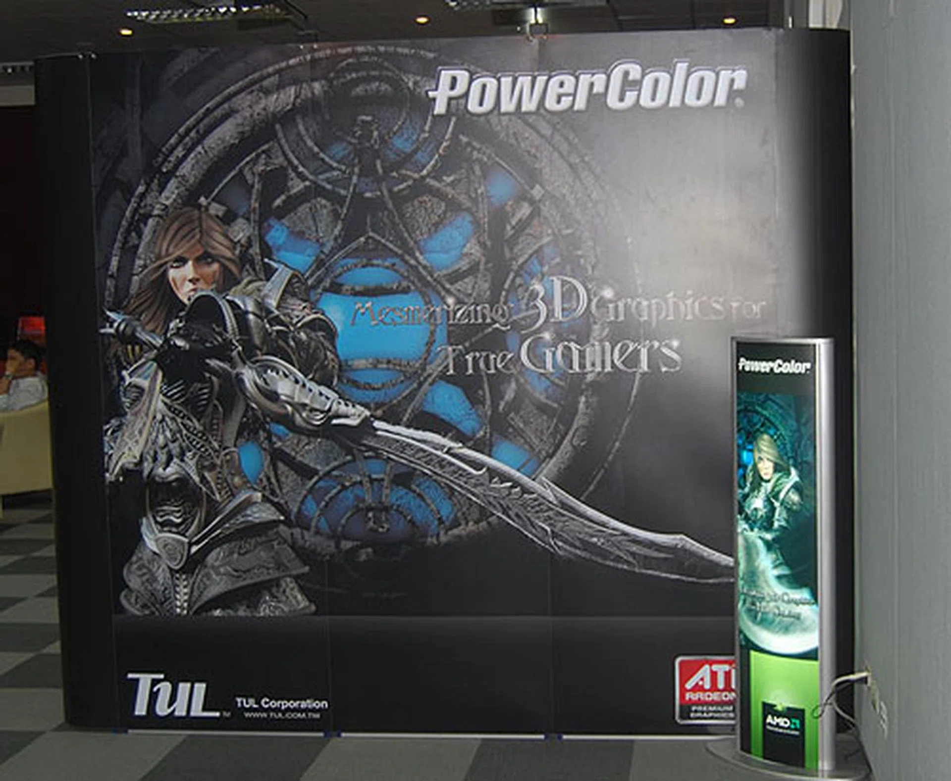  ATI graphics vendor, PowerColor did not have a booth in the main exhibition hall but they did have a presence in one of the meeting rooms instead.  