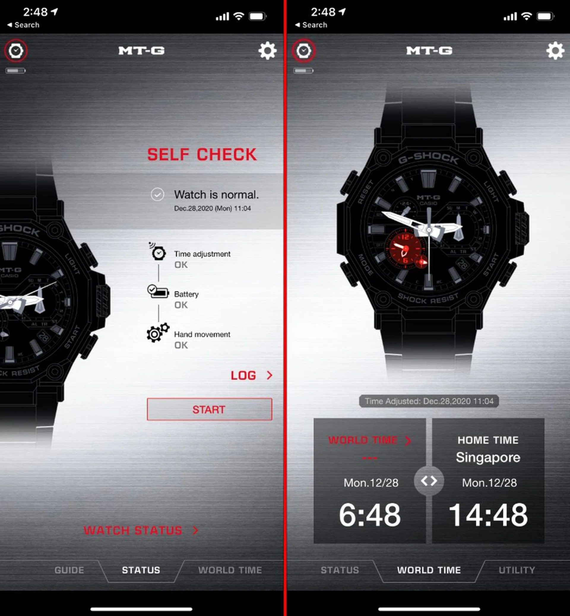 The G-Shock Connected app makes it easy to access and manage the MTG-B2000's various features and functions.