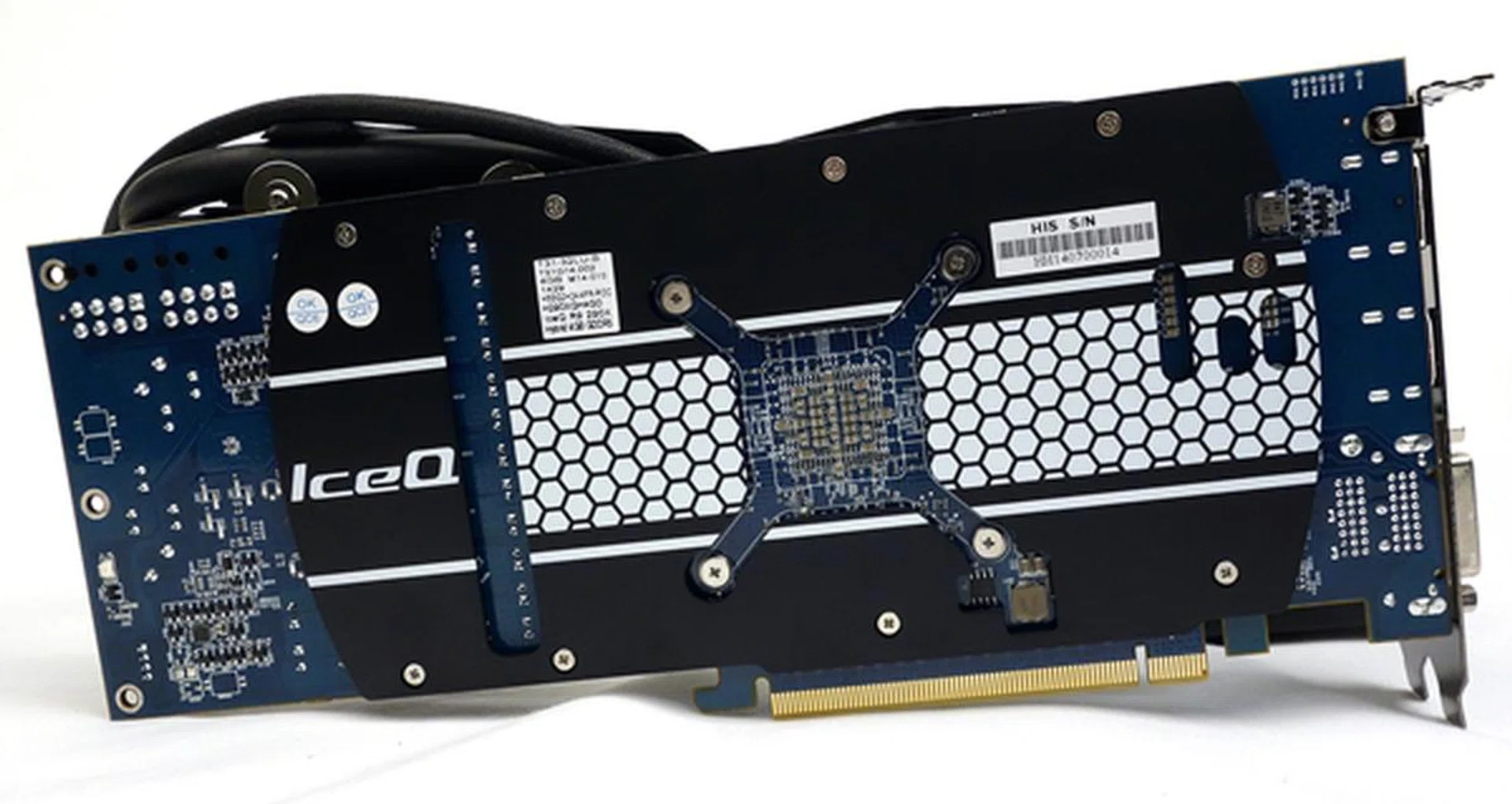 The backplate of the card.