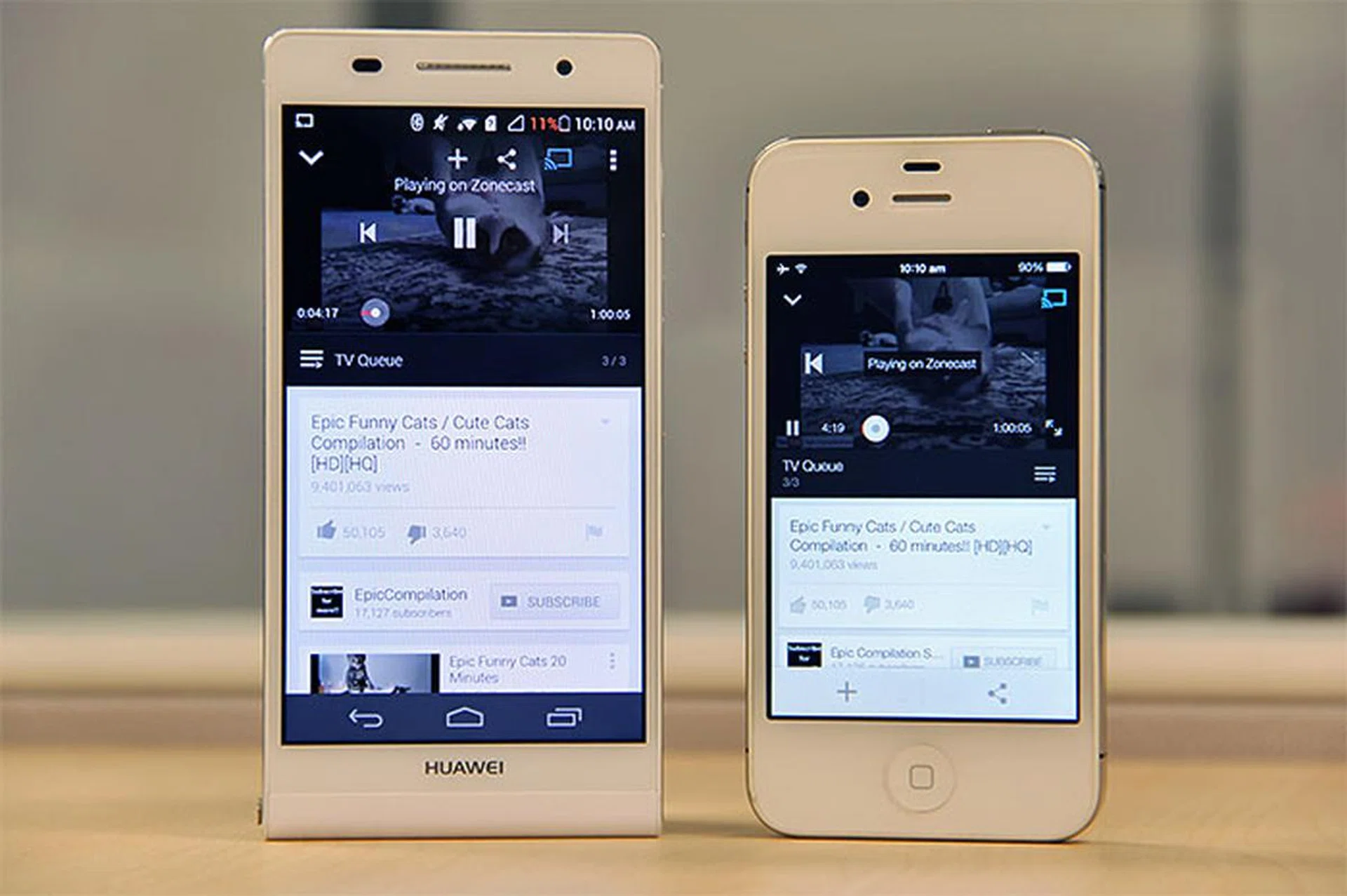 Remote control swapping is also possible. In other words, you can initiate a cast from one device, and then pick up another device to use it as the remote.