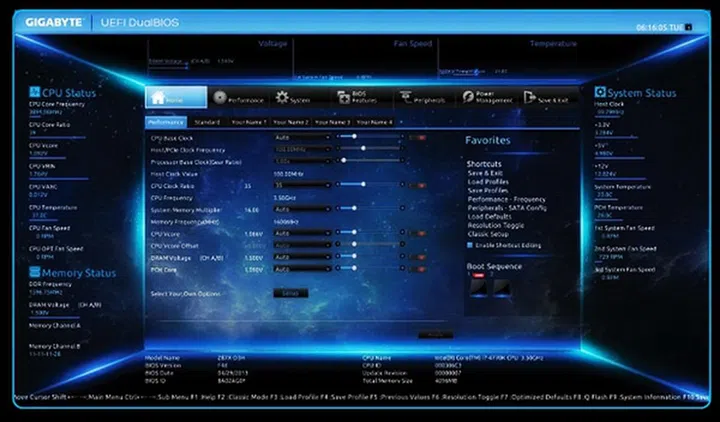 The new Dashboard also allows the user to adjust the BIOS settings of the motherboard in real-time.