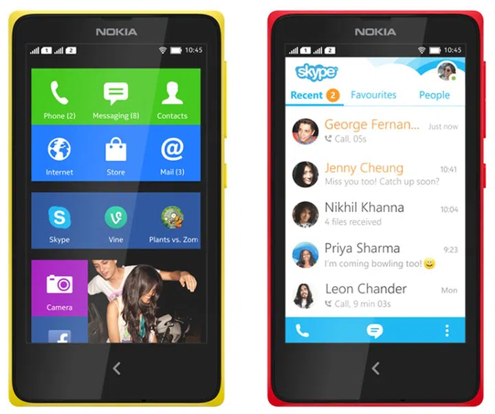 Nokia X Android phones.