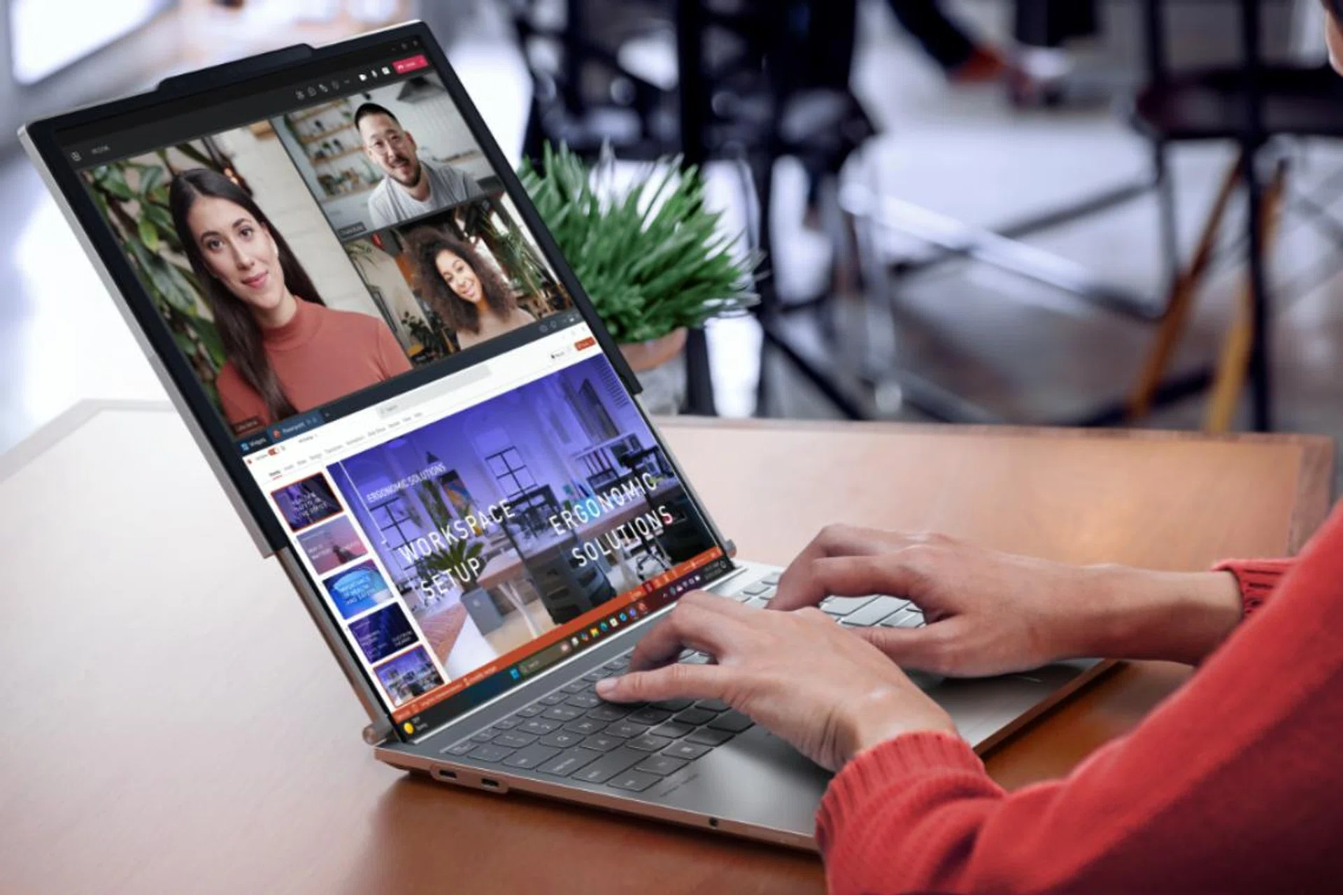 When fully rolled out, you have 50% more display. Photo: Lenovo.
