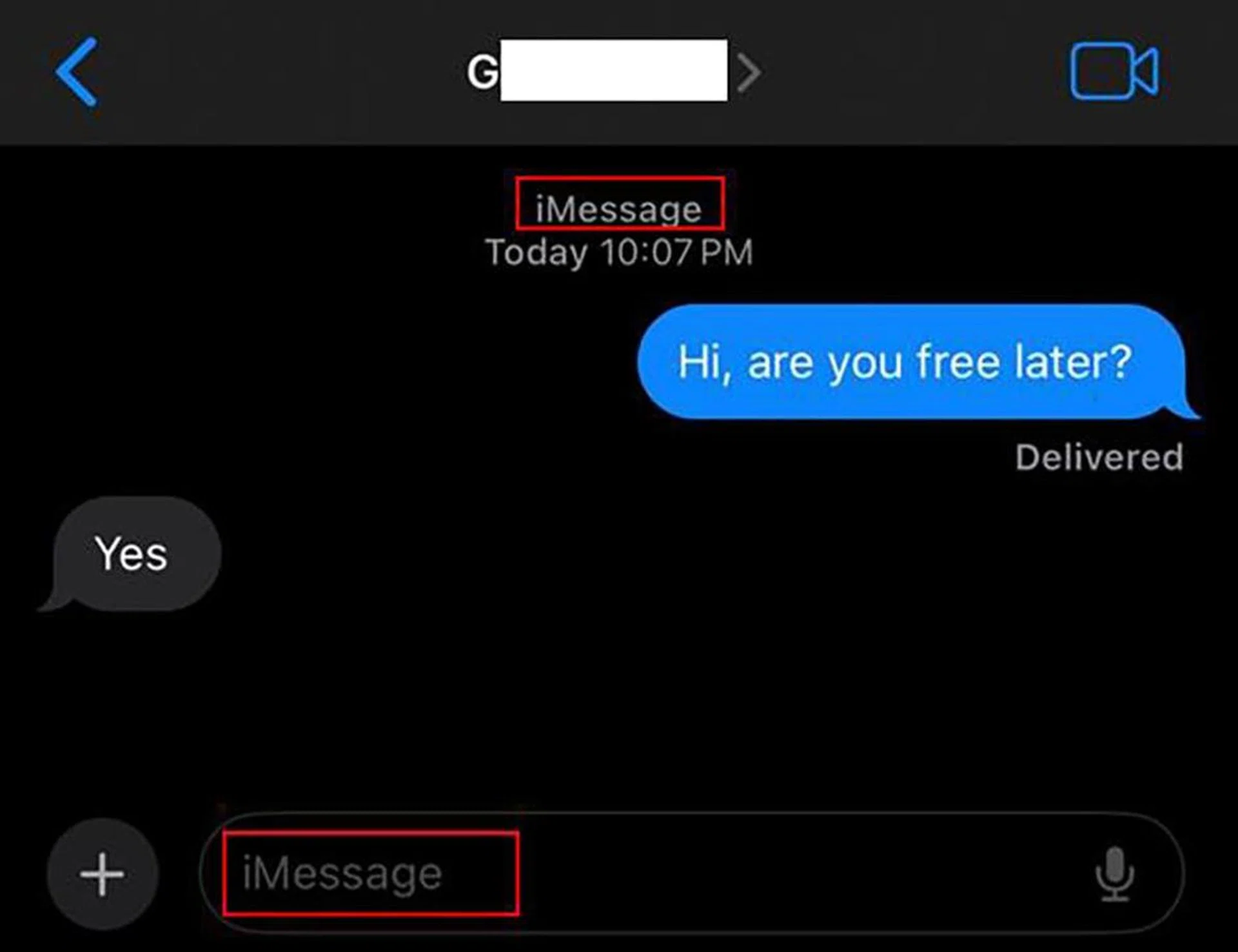 iMessage is Apple's very own Internet-based messaging between iPhones. Photo: Singapore Police Force.