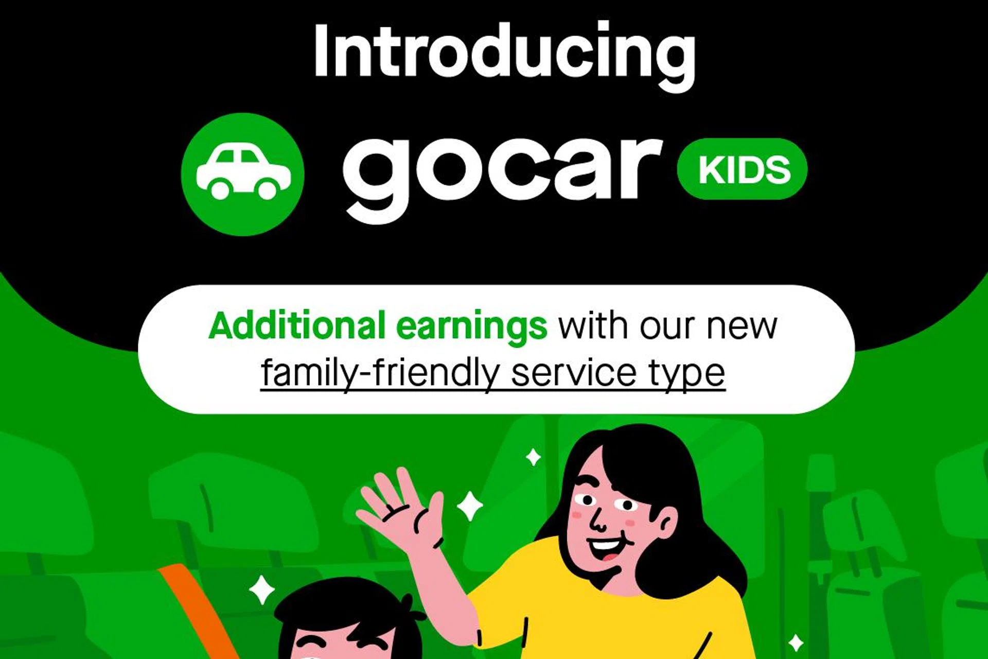 Gojek's new GoCar Kids and GoCar XL Kids go live on 10 January 2023 onwards for Singapore users.