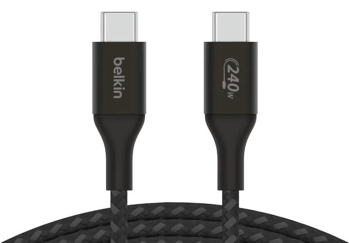 Belkin's 240W USB-C to USB-C cable. (Image source: Belkin)