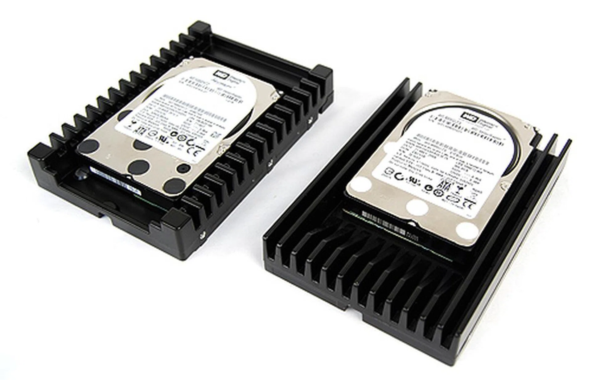 Old and new side by side. Which is which? The new drive is on the left, while the model it replaces is on the right.