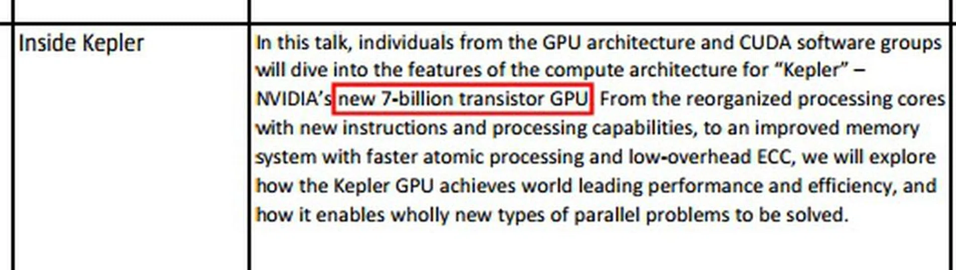 The first signs of a Kepler-based 7-billion transistor GPU were spotted in March 2012 - reported exclusively by HardwareZone.