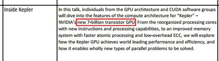 So the full Kepler architecture will feature a staggering 7 billion transistors, double that of the GK104 chip featured on the just launched GeForce GTX 680.