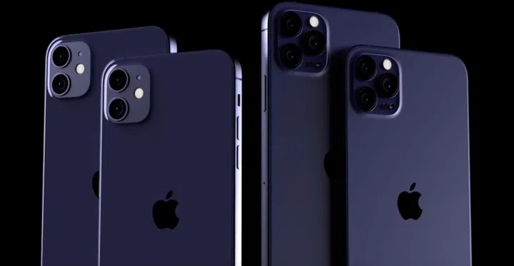 Concept render of the Apple iPhone 12 in navy blue finish. <br> Image source: EverythingApplePro/Max Weinbach