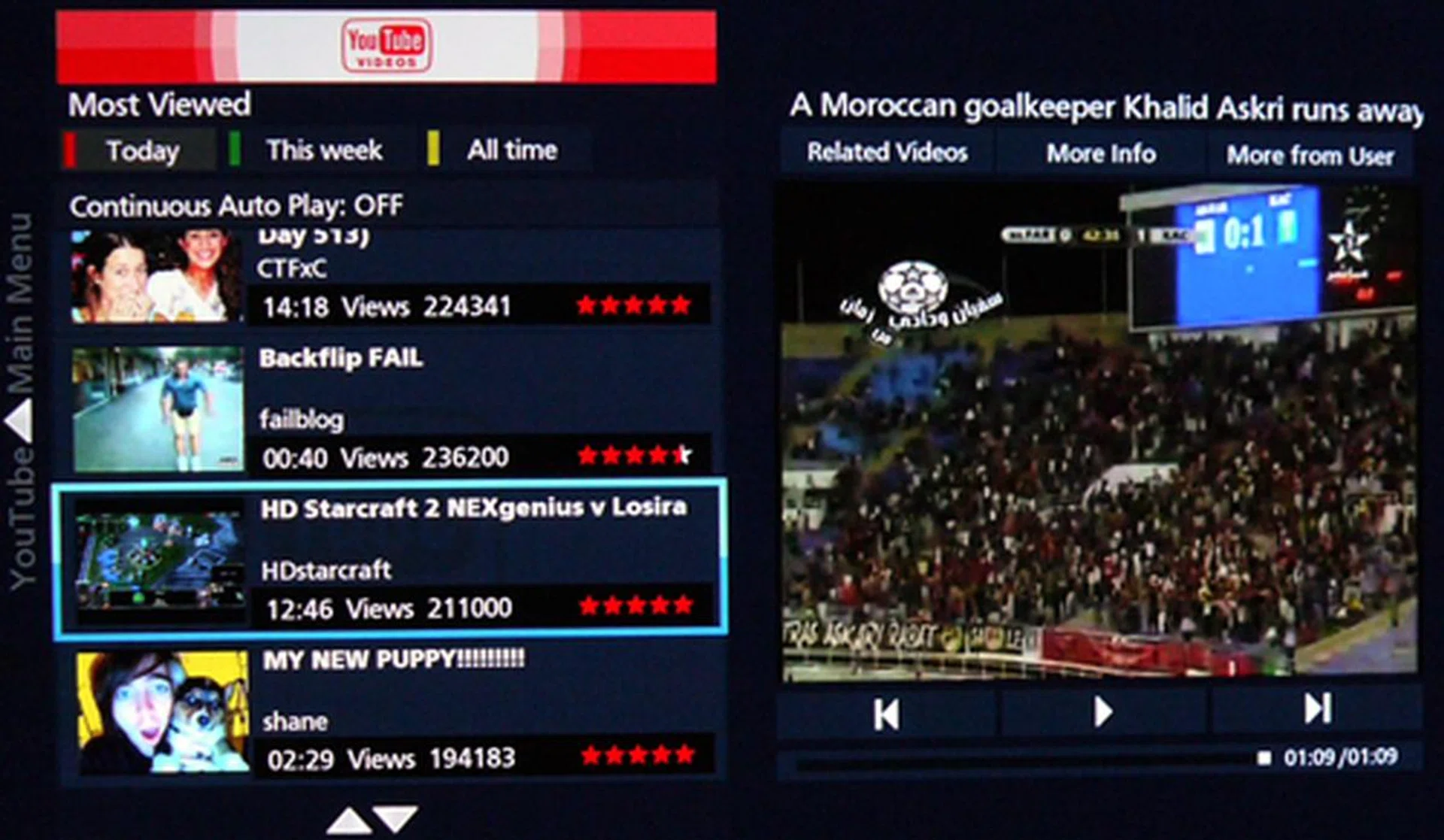 You'd better take note what your kids are watching if you have the VT20S patched to the Internet. On another note, we tried the USB video playback function, and noted that basic AVCHD formats plus video files with Xvid and DivX CODECs didn't pose much of a problem.