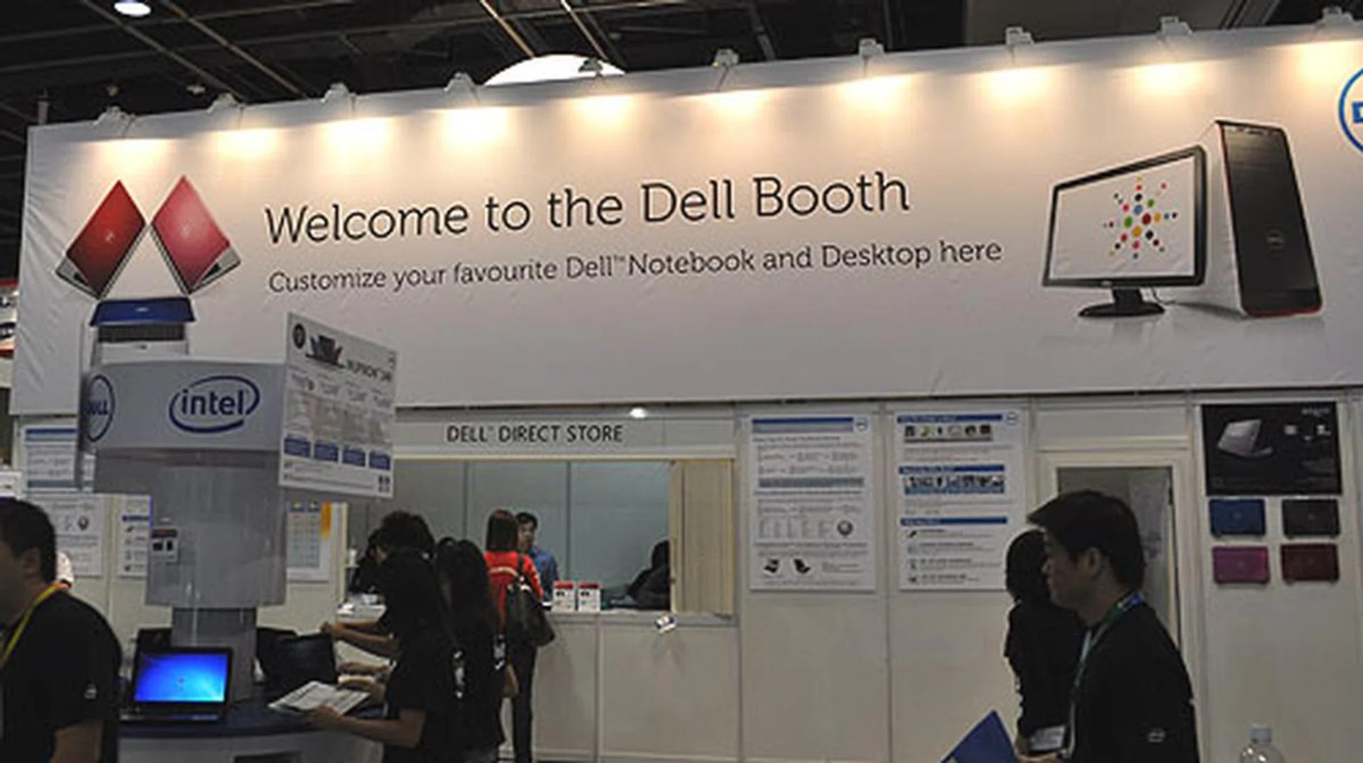 Like some other vendors, you can find booths selling Dell products at multiple locations at the PC Show.