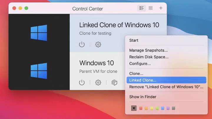 Businesses can push out VMs and updates easier. Image courtesy of Parallels. 