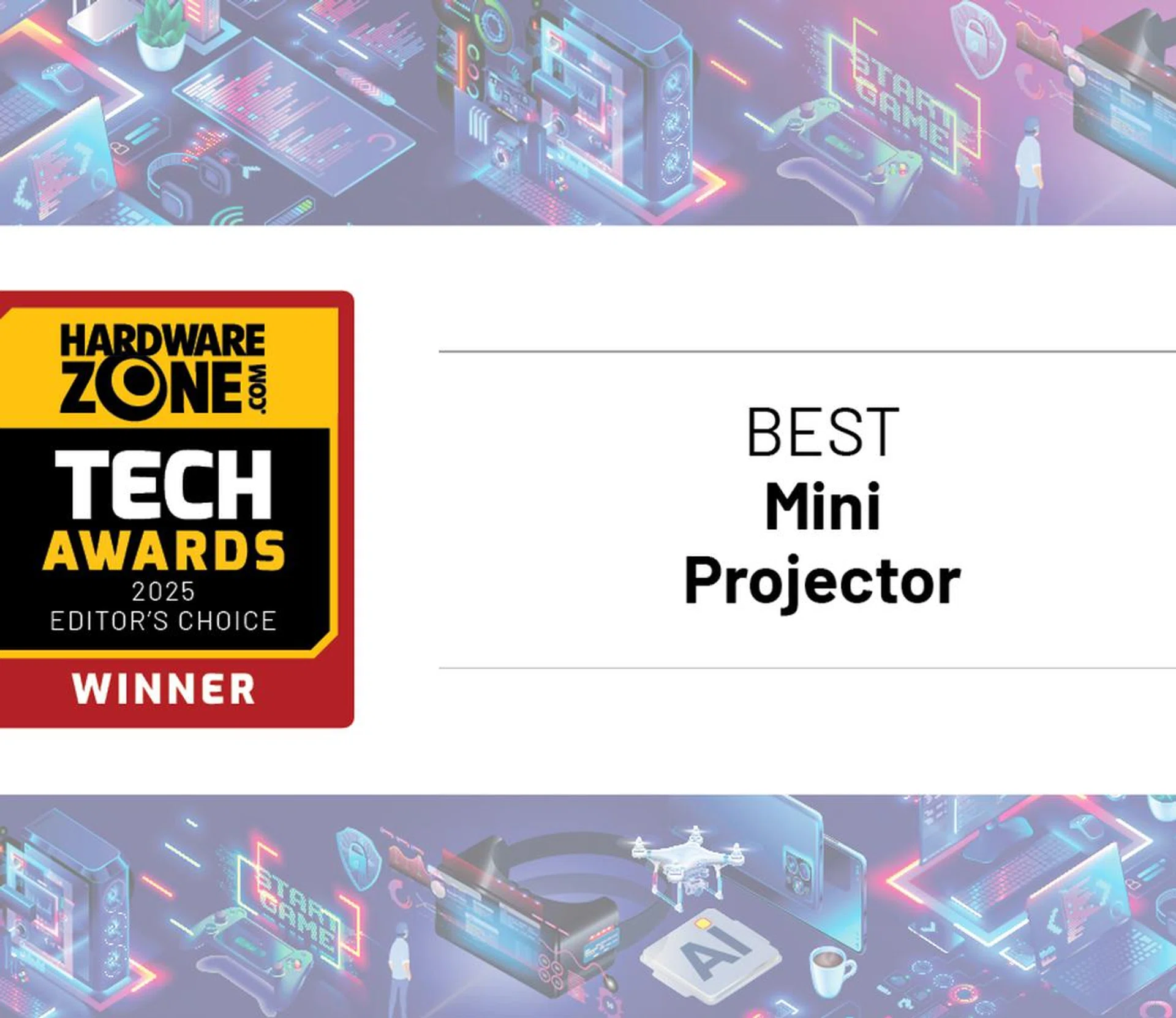 Best Mini Projector Tech Awards 2025 banner