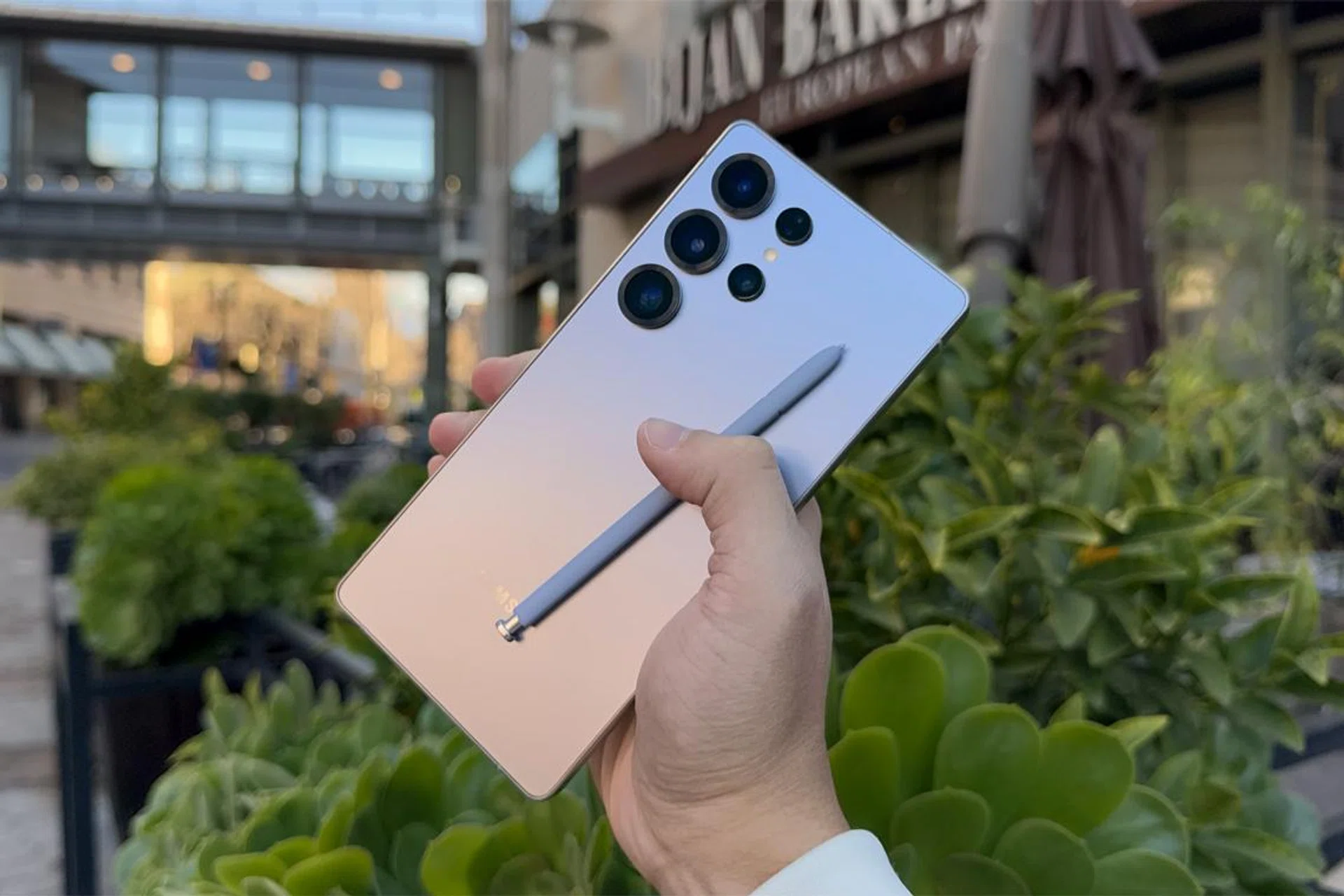 The Samsung Galaxy S25 Ultra with S Pen.