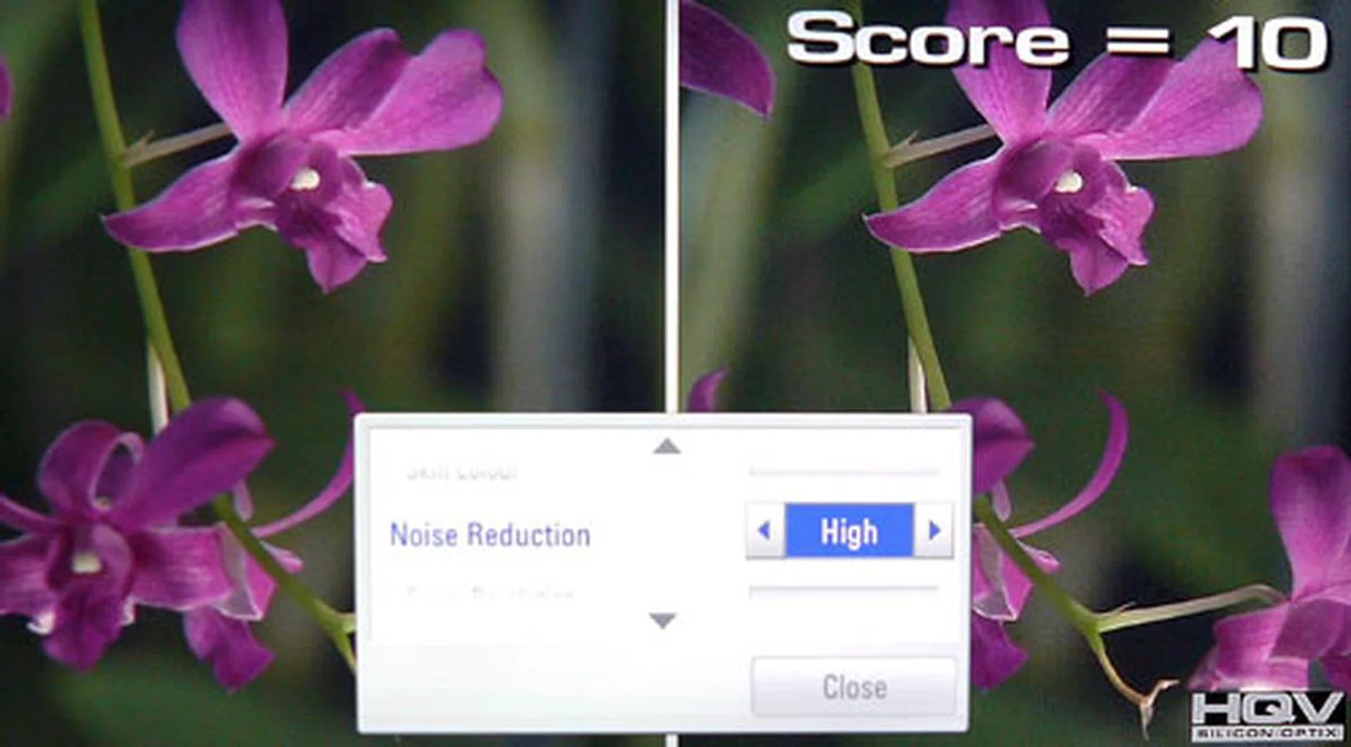 HQV's HD Noise Reduction Test: LG's noise filters did a wonderful job in cleaning up HQV's noisy test image. The LW6500 also performed remarkably better than its LV3730 brother reviewed recently. 